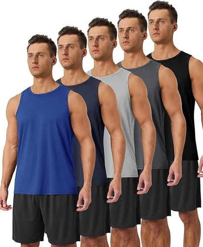 5 PACK Paquete Multiple Camisetas Tirantes Hombre Sin Mangas Comodas y con Estil - product listing photo