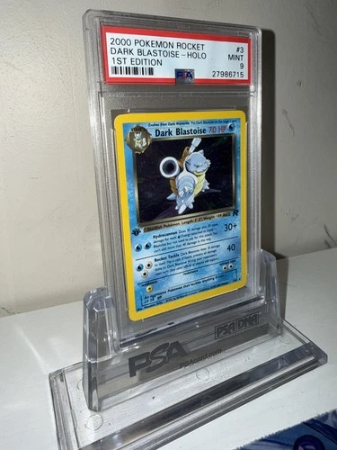 Pokémon TCG Dark Blastoise 3/82 Team Rocket Holo 1st Edition PSA 9