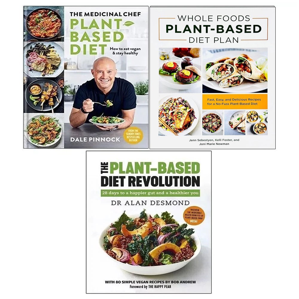 Medicinal Chef,Whole Foods Plant-Based Diet,Plant-Based Diet 3 Books Set