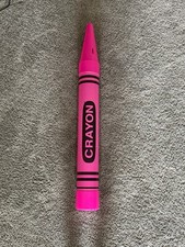 Vintage Giant Crayola Crayon 35&rdquo; Hot Pink 1988 Ralphco Piggy Bank