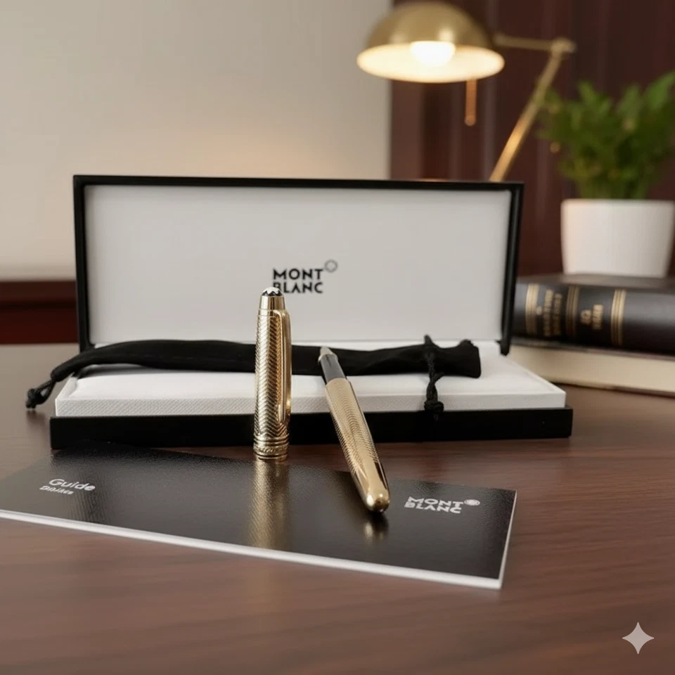 Bolígrafo Montblanc Meisterstück 163 Gold Classique Alemania Foto 2 de 4