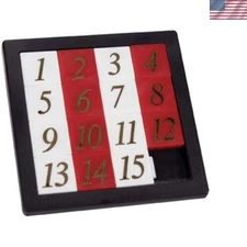 Classic 15 Slide Puzzle - Portable Brain Teaser for Ages 8+ - 2.5" x 2.5"