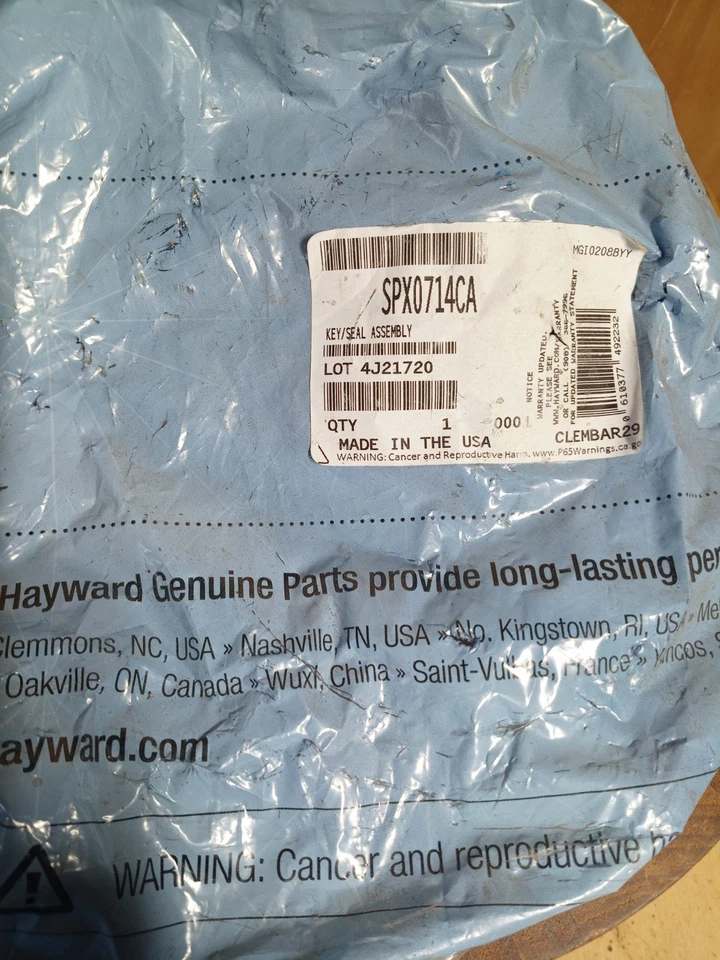 ***GENUINE*** Hayward Key/Seal Assembly Replacement SPX0714CA - Image 3 of 3