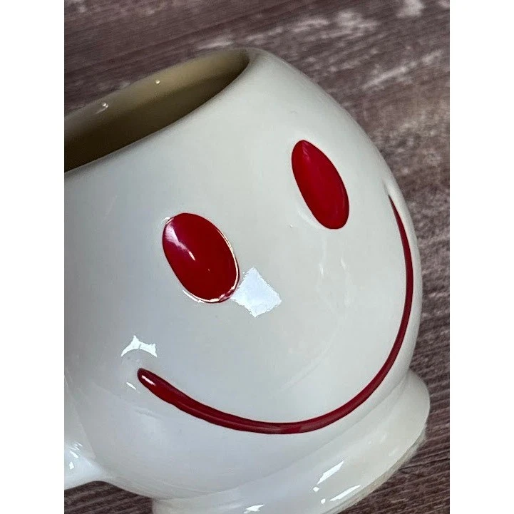 Taza cara sonriente redonda cerámica taza de té café novedad divertido lindo regalo McCoy años 70 Foto 4 de 4
