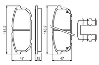 Bosch | BremsbeläGe Mit Feder Hinten (0 986 494 590) FüR KIA Sorento I