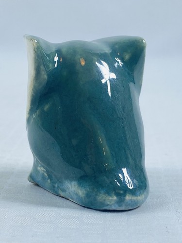 Vintage Great-Horned Owl 1.5" Tall Pottery Figurine - Picture 9 of 15