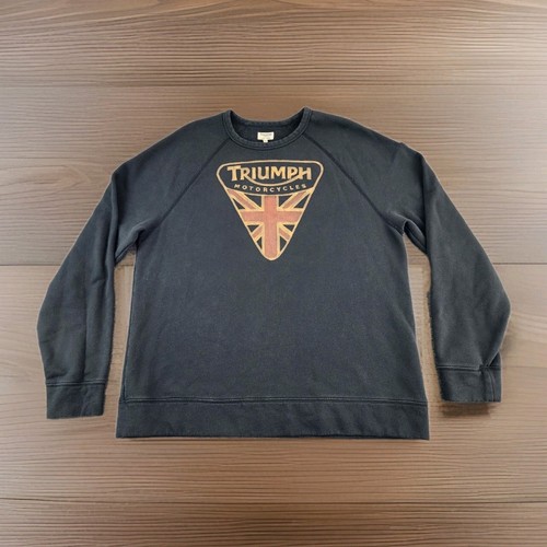 Lucky Brand Triumph Motorcycles Sweatshirt Herren Extra Large Biker Schwarz Erwachsene