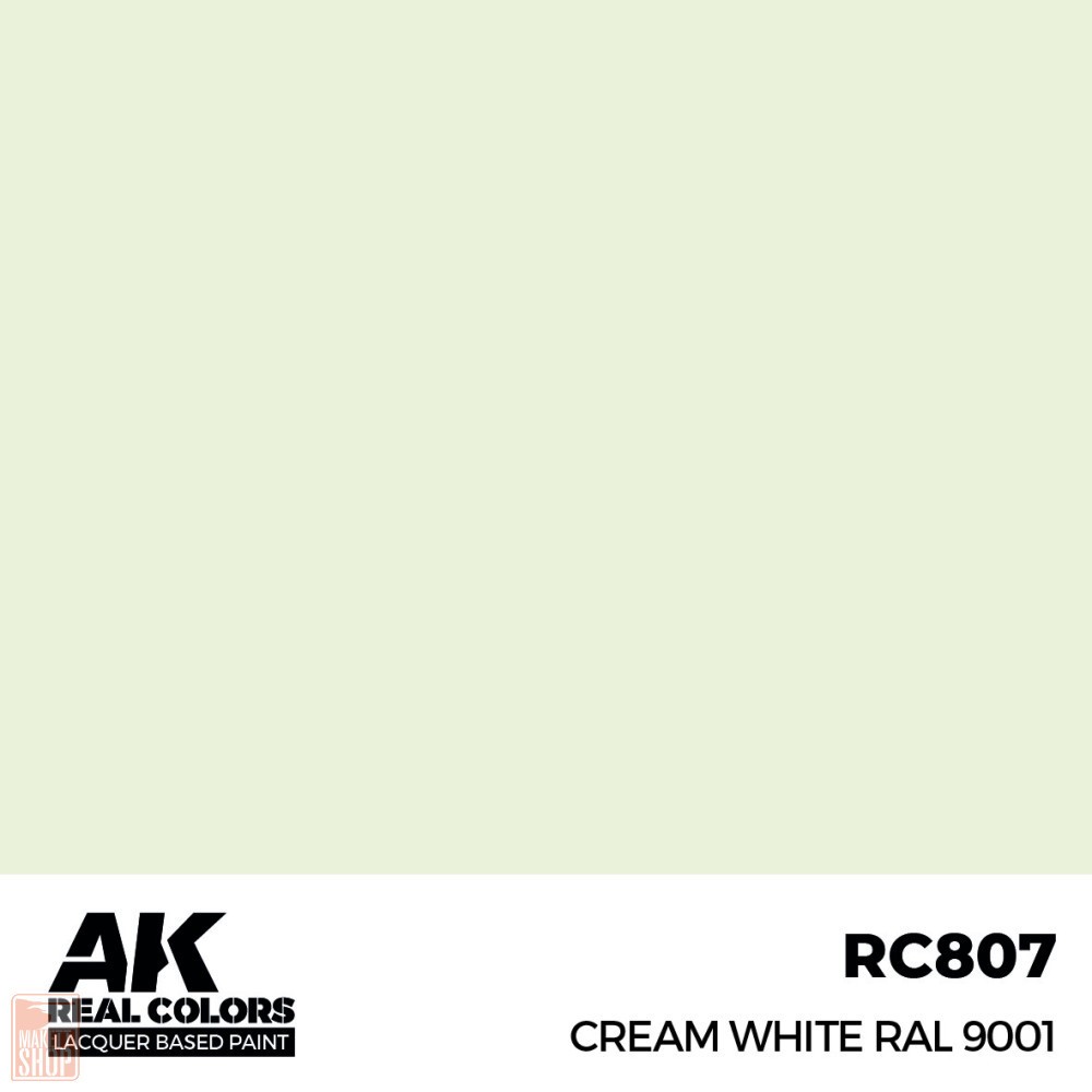 AK Interactive RC807 - Cream White RAL 9001 17 Ml. - New