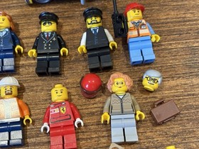 LEGO City Minifigures Figures Lot Airport 60102 Musicians Babies Grandma Hot Dog