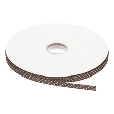 Grosgrain Ribbons 100 Yards 3/8 Inch Dark Brown with Dots Ribbon Bow Decoration