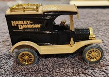Harley Davidson 1913 Ford Model T Van Dime Bank Limited Edition Die Cast Replica