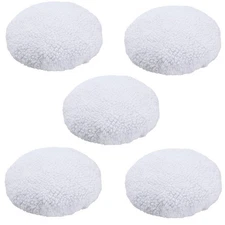 Car Polisher Pad Bonnet (5 to 6 Inch), 5Pcs Wool Polishing Bonnet Orbital Buf...
