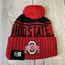 Ohio State Buckeyes Winter Knit Hat Thermal Fleece Lined Beanie with Pom