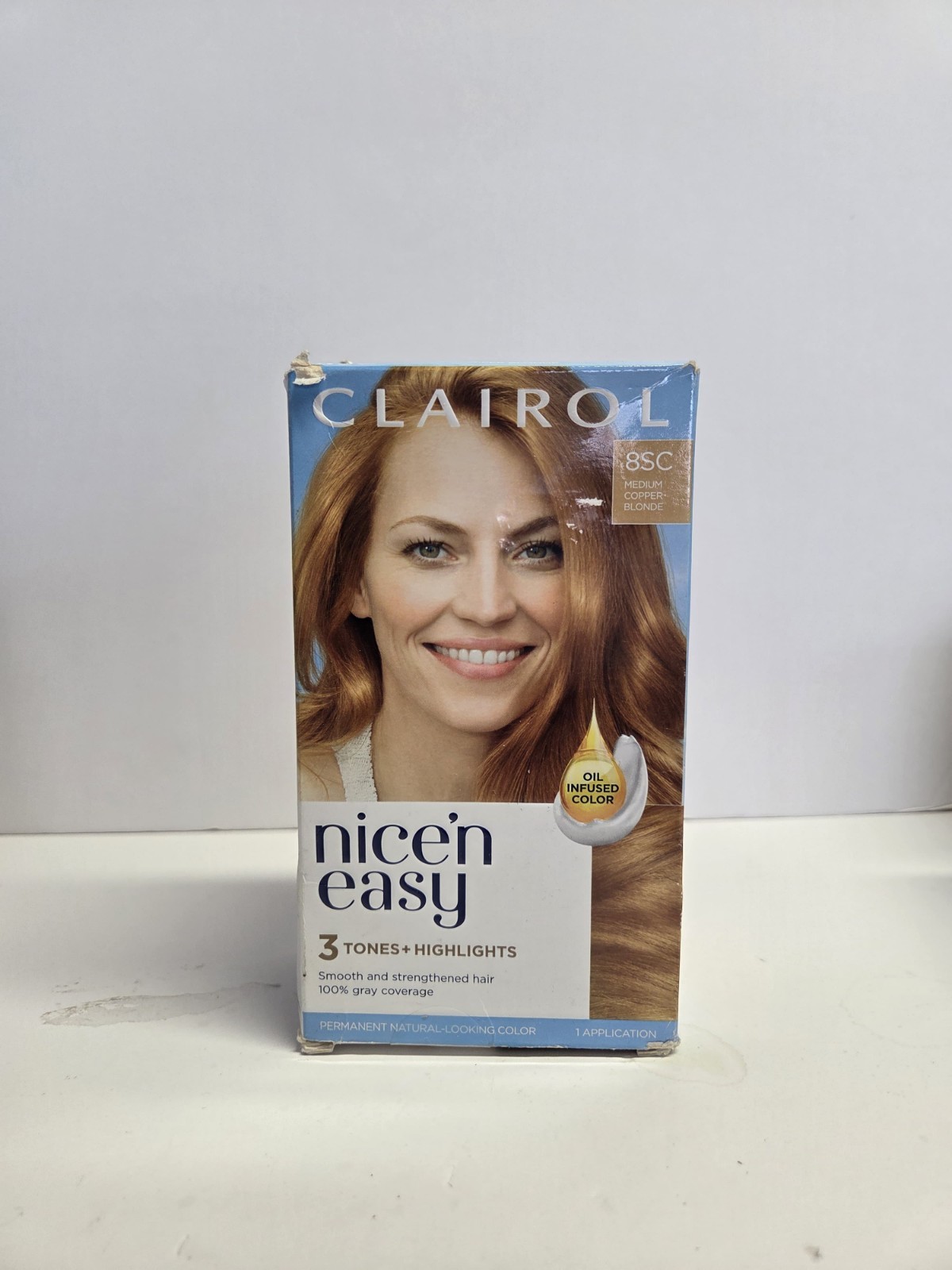 Clairol Nice n Easy 8SC Medium Copper Blonde 3 Tones + High Permanent Hair Color