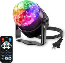 Disco Ball with Remote Strobe Light, DJ Party Lighting for Home Room Dance Birth