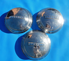 Rare Antique Lincoln Chrome Wheel Hub Caps 12 Inch Hubcaps Usa