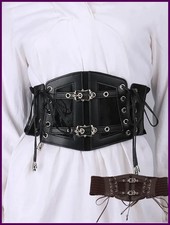 Lace Elastic Retro Pin Buckle Ladies's Cummerbunds Girdle tie rope wide