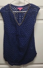 Lily Pulitzer for Target Royal Blue with Brass Detail Swim Coverup XS/TP