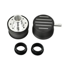Black Ball Milled Valve Cover Breather W Grommets For Sbc Bbc Sbf Bbf