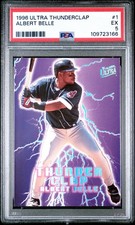 1996 Ultra Thunderclap Albert Belle PSA 5 Ex #1 Fleer Insert Low Pop Cleveland