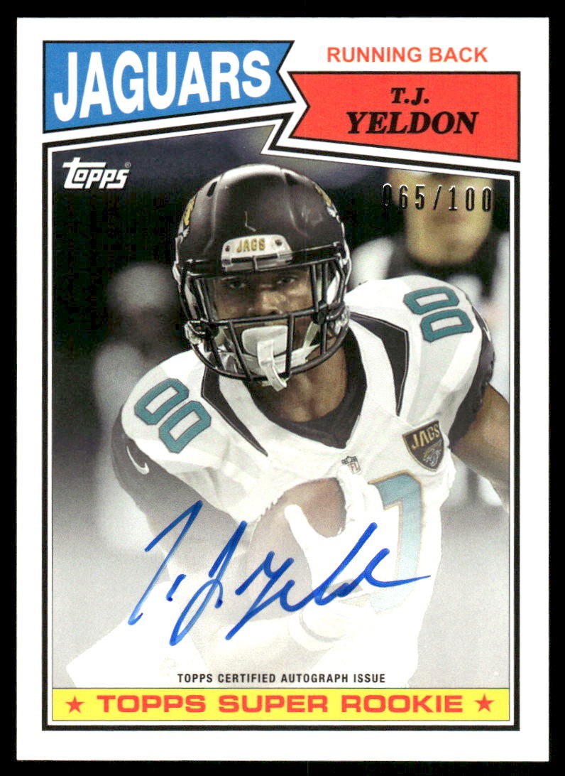 TJ Yeldon Topps Platinum Camo Die-Cut Ribbon #TY Autograph
