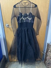 1940 s BENHAM ORIGINAL Mesh Sleeve Sequined Bodice Evening or Cocktail Dress