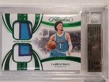 2024 Panini Flawless Dual Patches Emerald Lamelo Ball #9 BGS 9.5