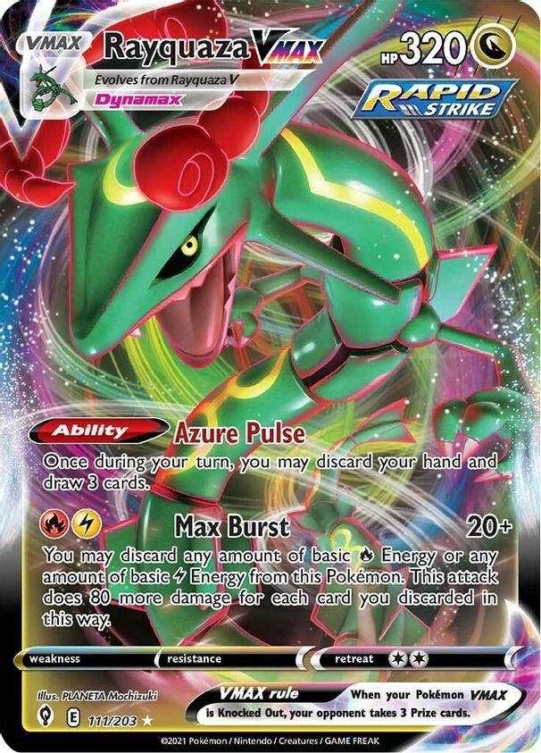 Rayquaza VMAX - 111/203 - Pokemon Evolving Skies Sword Shield Ultra Rare Card NM