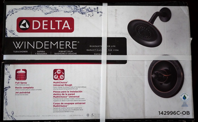 #ad #ad NEW Delta Windermere Tub And Shower Oil Rubbed Bronze Finish W Valve #142996C OB $89.00