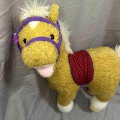 Vintage Hallmark Plush Stuffed Horse Saddle Bridle Flower Piper Pony Cute 13 