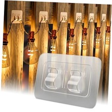 Hooks for Outdoor String Lights Clips: 100Pcs Heavy Duty Cable Clips with