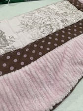 Sweet Jojo Designs Pink Brown Toile 2 Piece Crib Quilt And Bed Skirting Boho