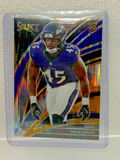 2025 Panini Select Club Level Mike Green Ravens Rookie Black & Gold Prizm Shock