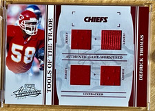 DERRICK THOMAS 2006 Absolute Memorabilia TOTT GU Quad Jersey SSP 20/25 KC CHIEFS