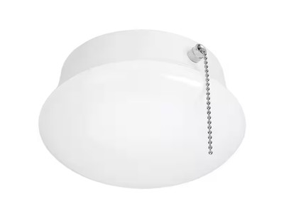 Commercial Electric Spin Light 7 in. Closet Light with Pull Chain LED Flush Moun