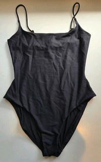 SKIMS Iconic Swim Women's Square Neck One Piece Black swuimsuit size Large BNWOT