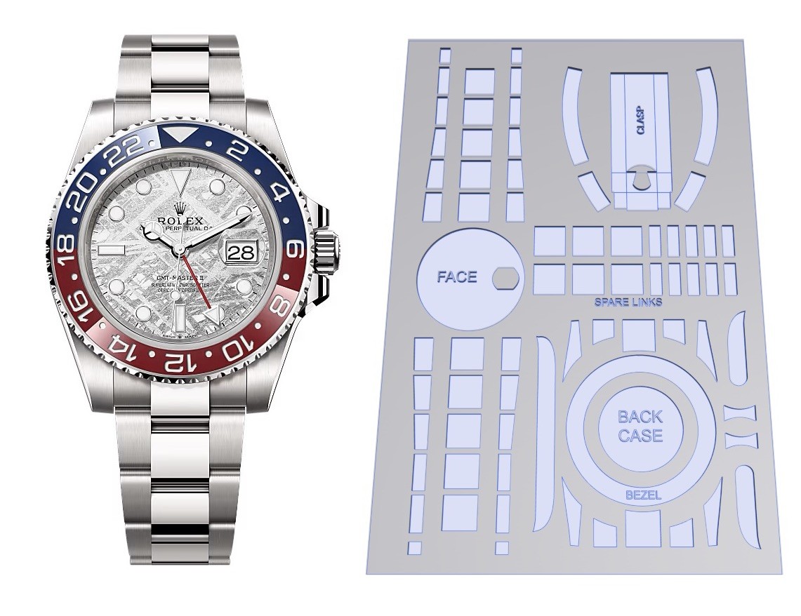 Kit adesivi HD per protezione orologio Rolex GMT Master II