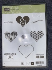 Stampin Up Set Of 9 Groovy Love Rubber Stamp