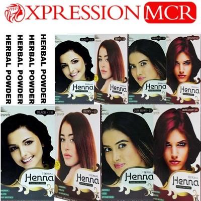 PCC Henna Mehndi Pulver Haarfarbe Semi Permanent Vollsortiment UK-Verkäufer