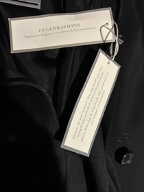 ANN TAYLOR LBD black Silk Strapless removable Corset full Cocktail Dress 2 NWT