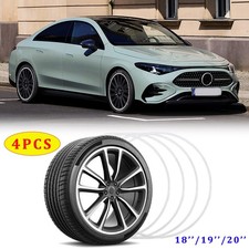 4pcs Alloy White Wheel Rim Protector Hub Rim Cover Trim Rings For Mercedes-benz 4pcs Alloy White Wheel Rim Protector Hub Rim Cover Trim Rings For Mercedes-benz