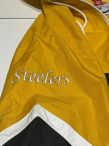 NWT Mitchell & Ness NFL Pittsburgh Steelers Lightweight Windbreaker Jacket L image 4