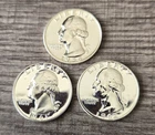 1958, 1961 & 1962 Washington Quarter Gem Proof 90% Silver Set of 3