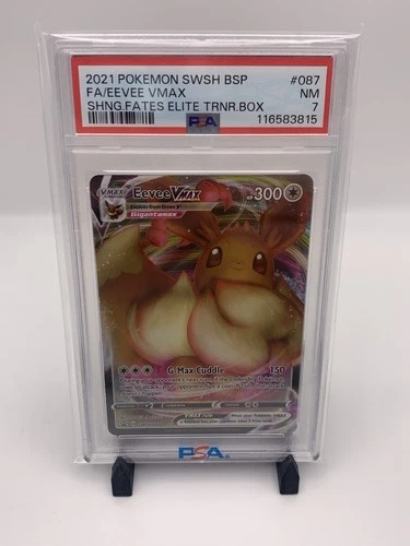 2021 POKEMON SWSH BLACK STAR PROMO #087 FULL ART/EEVEE VMAX PSA 7