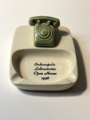RARE 1950's MCM Bell Systems Ceramic Ashtray