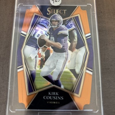 2021 Panini Select - Kirk Cousins #123 Vikings - Orange Prizm Die-Cut /249