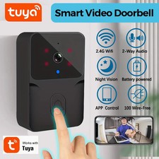 Tuya Wireless Smart Video Doorbell, 2.4G WiFi Home Security Camera, 2-way Audio