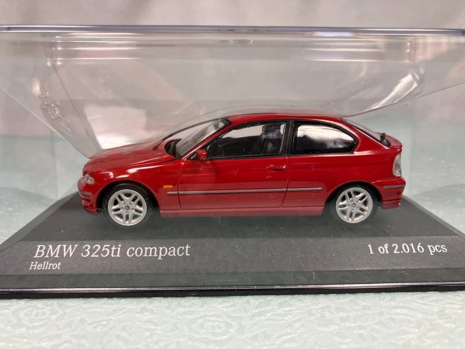 MINICHAMPS BMW 325ti Compact 2000 rot Diecast Modellauto 3er E46 Sammlerstück - Bild 2 von 4