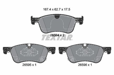 TEXTAR Bremsbelagsatz Scheibenbremse 2659401 für MERCEDES CITAN W420 Tourer EQT