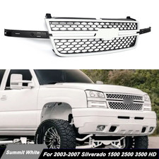 Summit White Grille Assembly For 2003-2007 Silverado 1500 2500 3500 Hd Ls Lt Wt